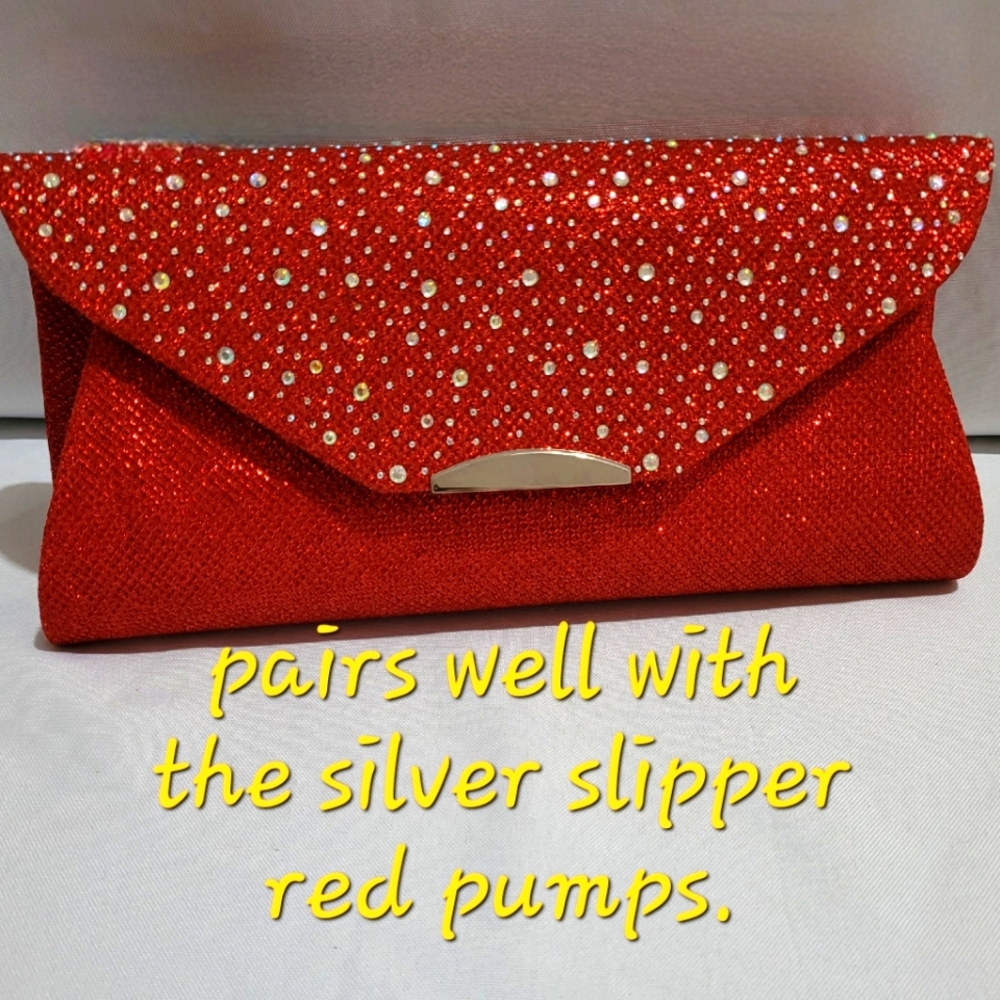 SASHA HANDBAGS OF NY RED CLUTCH
